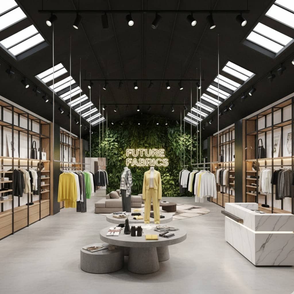 Large exhibition hall during an event