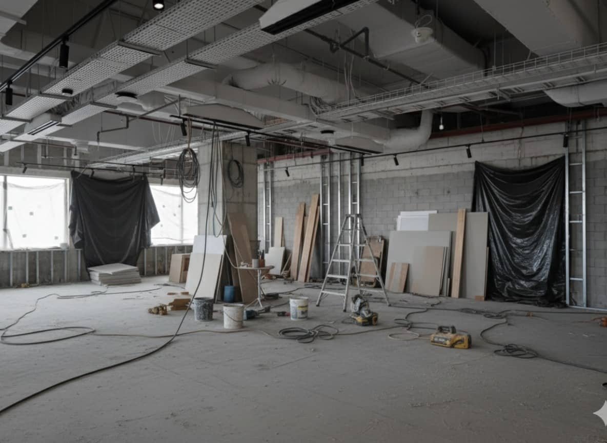 Living room before design transformation