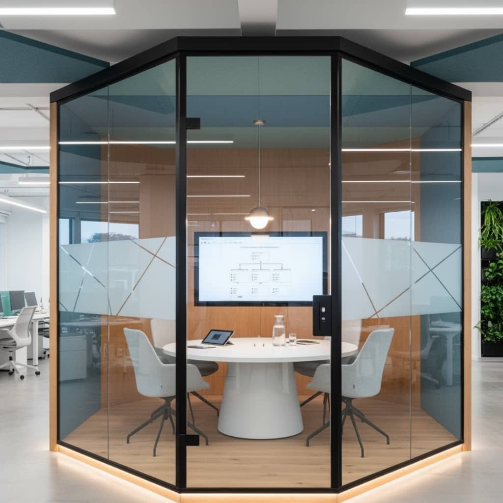 Semi-private meeting cabin