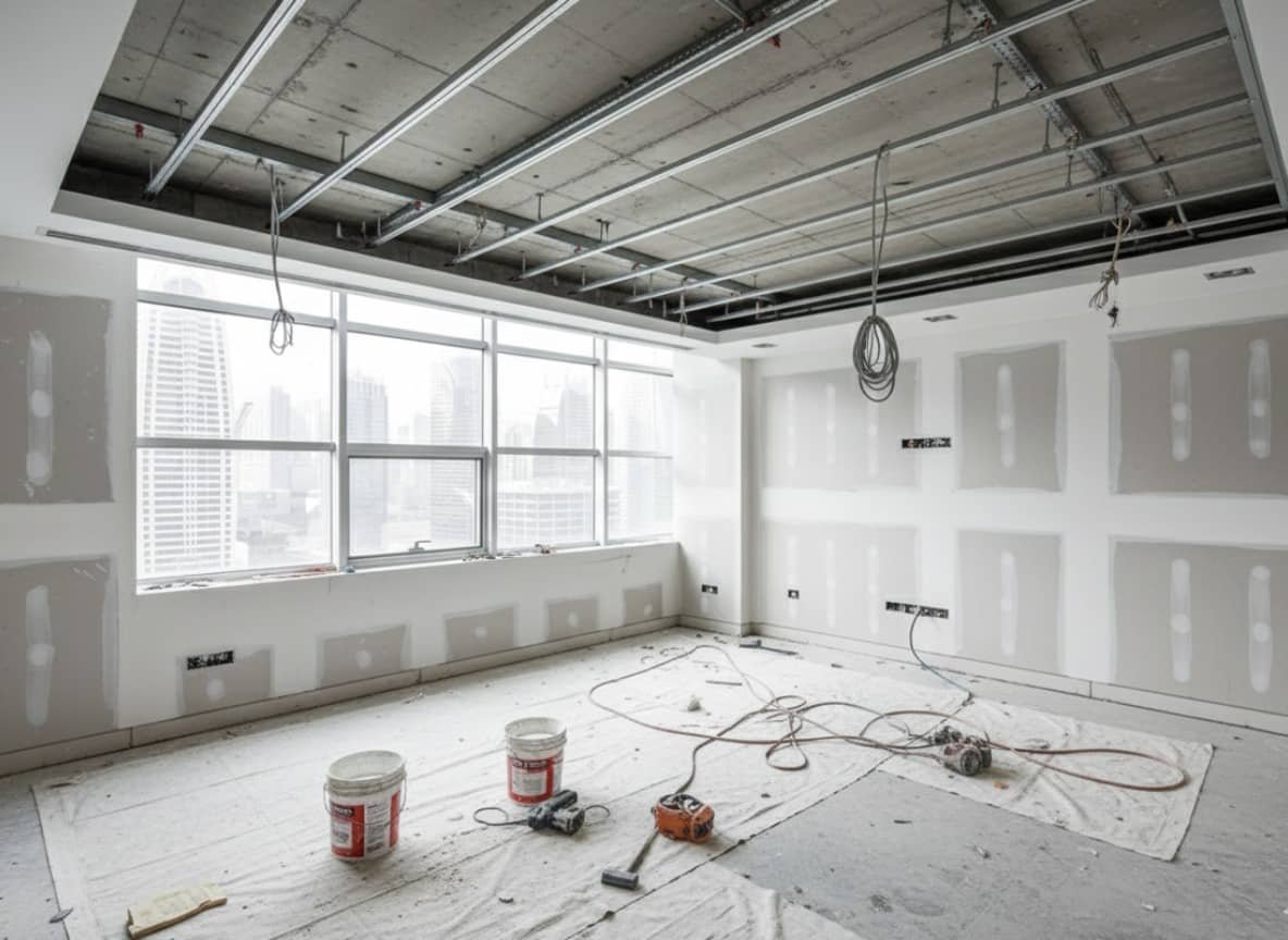 Living room before design transformation