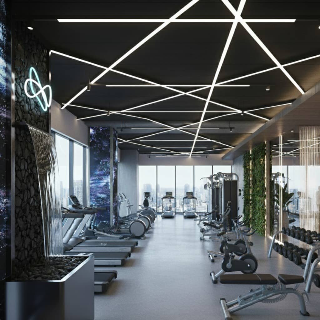 Modern corporate office gym