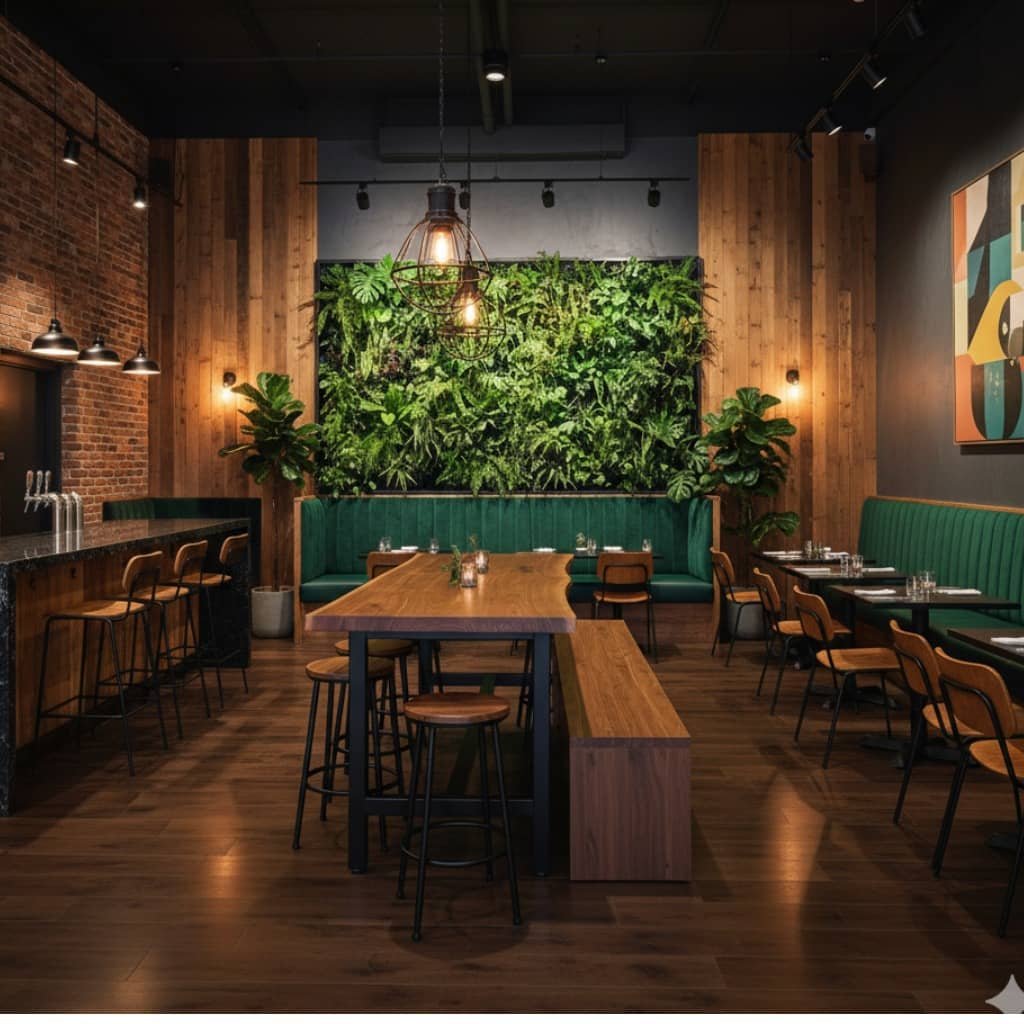 Trendy casual dining restaurant