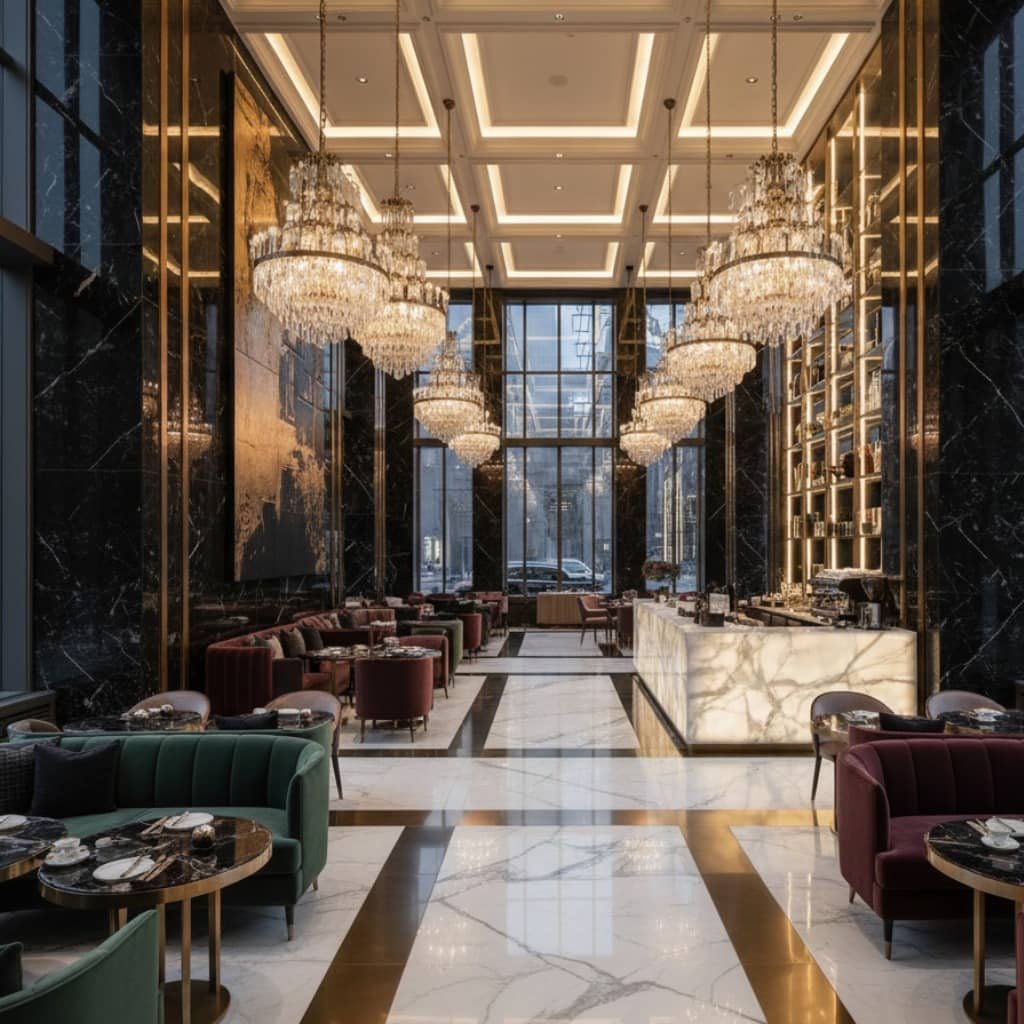 Elegant and high-end luxury cafe