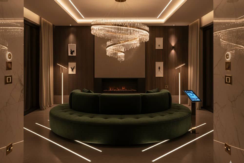 Energy-efficient lighting in a modern room