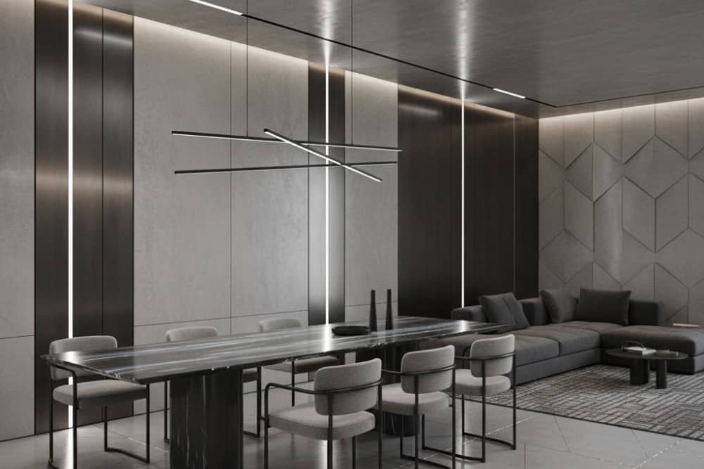 A collection of unique material swatches like marble and wood