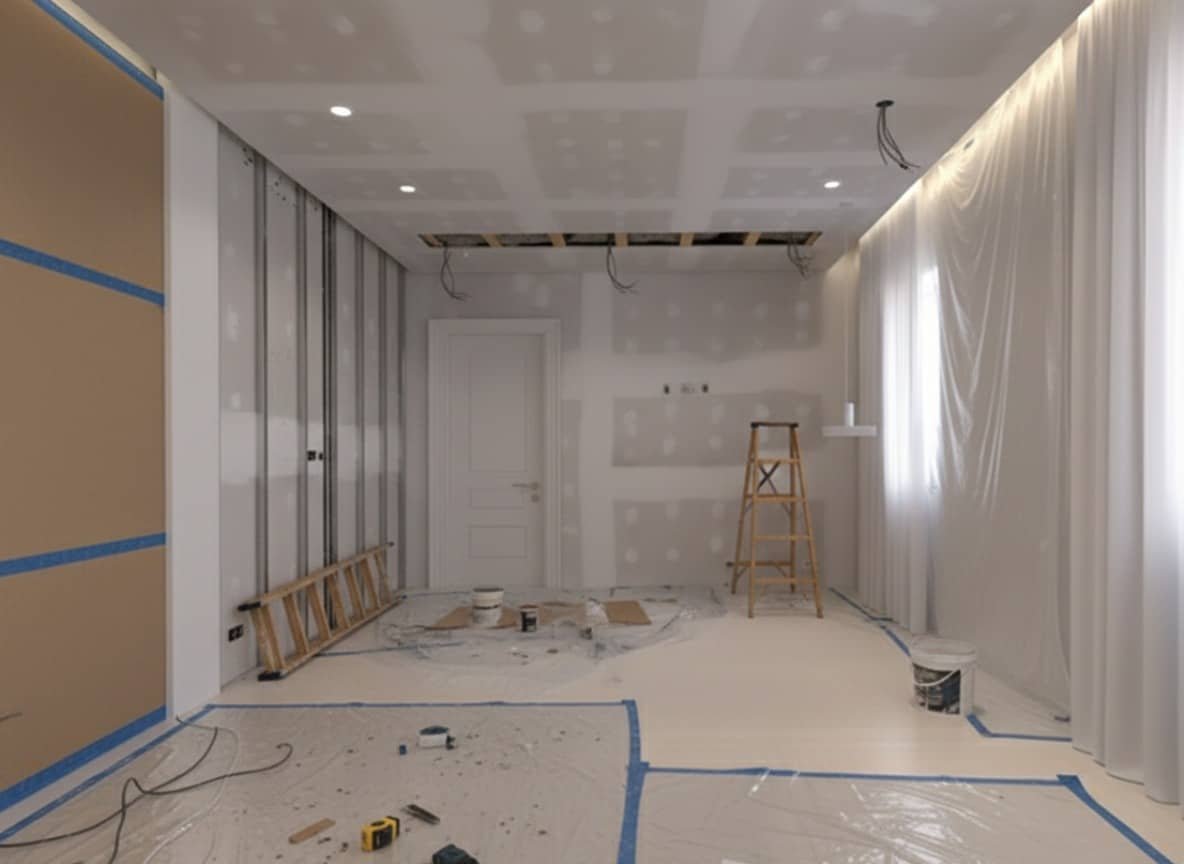 Living room before design transformation