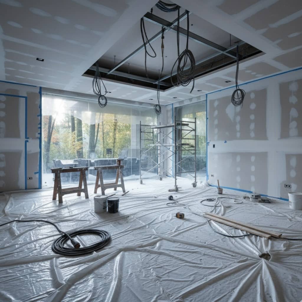 Living room before design transformation