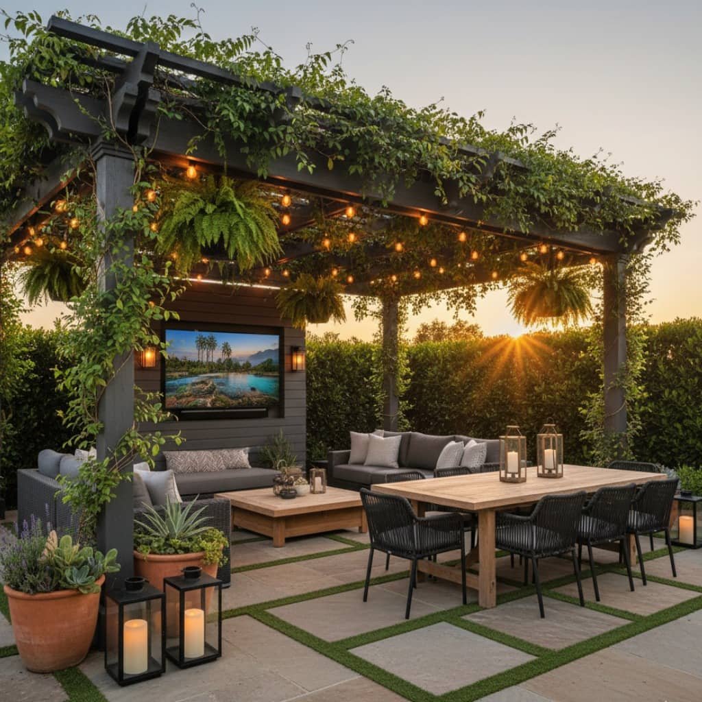 Beautiful Outdoor Dining Space in a UAE Villa