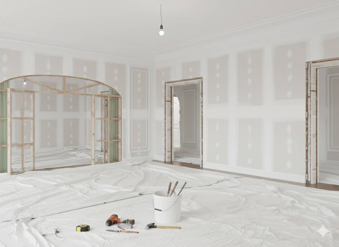 Living room before design transformation