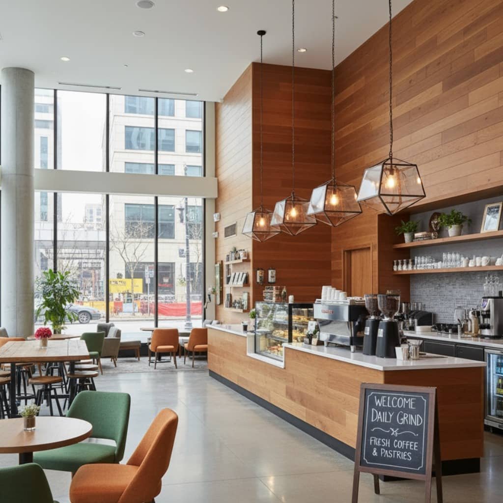 Fully operational restaurant interior