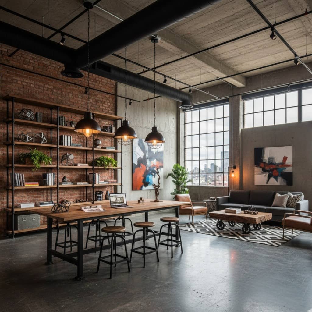 Clean and organized industrial warehouse